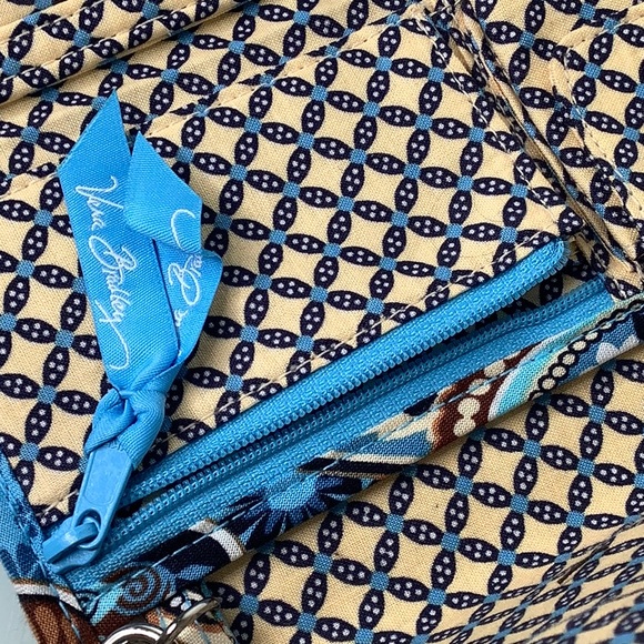 Vera Bradley Bali Blue Sleek wallet crossbody Clutch purse NWT - Picture 8 of 16